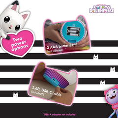 Gabby’s Dollhouse Cakey Cat color-changing light brightens playtime with vibrant hues.