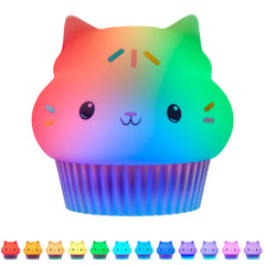 Lights By Night Gabby's Dollhouse Cakey Cat squishy light adds cozy glow to kids' rooms.