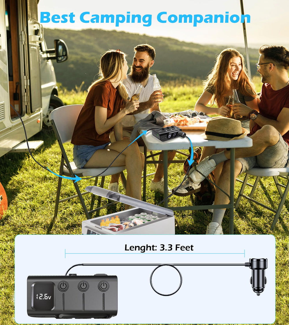 LIHAN 8-in-1 120W total output supports multiple devices on trips.