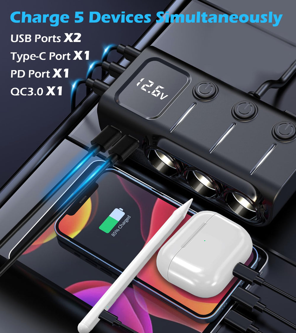 LIHAN 8-in-1 side view highlighting compact footprint in cars.