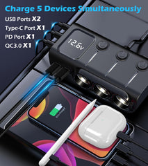 LIHAN 8-in-1 side view highlighting compact footprint in cars.