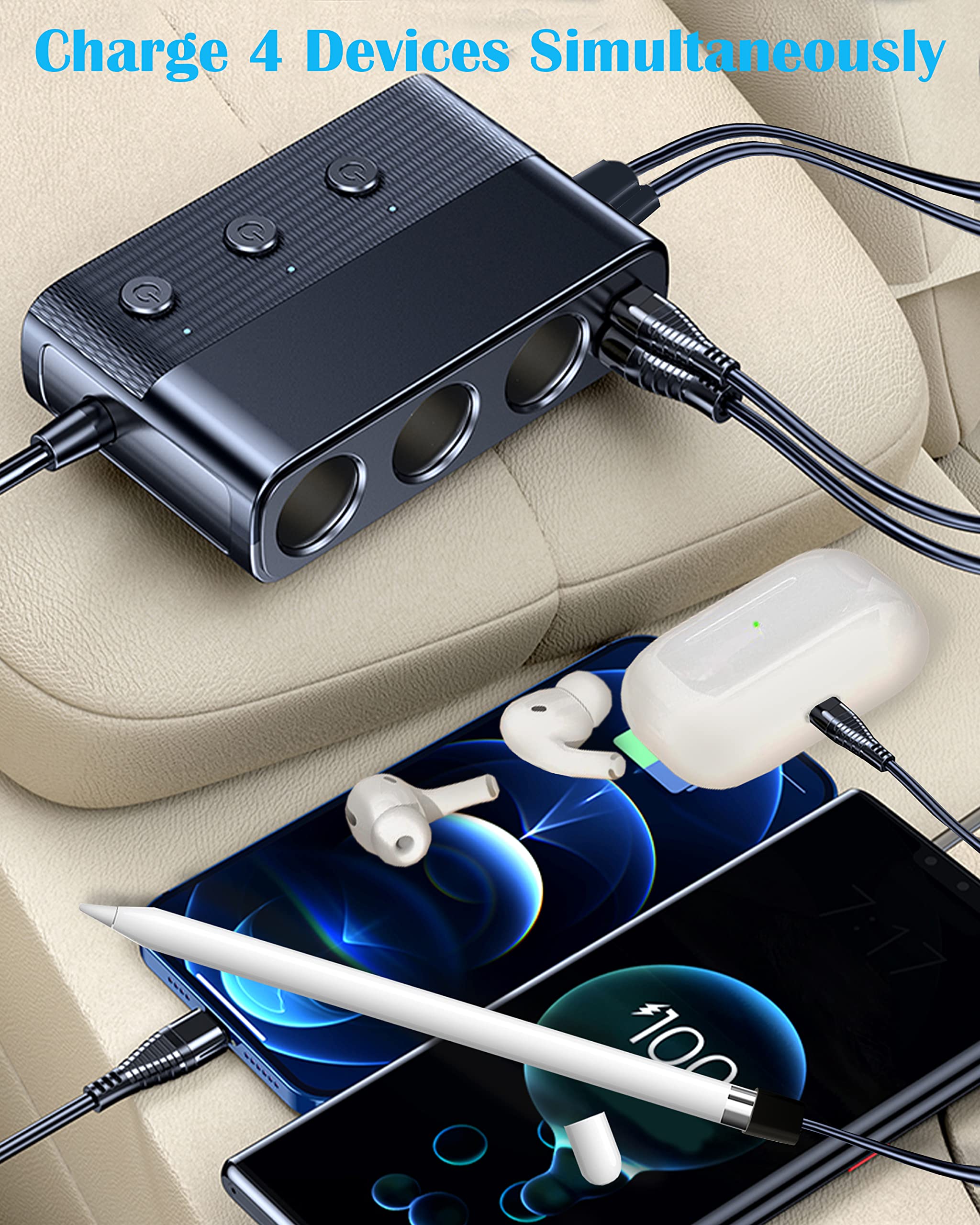 LIHAN QC3.0 fast charging port keeps devices ready during travel.