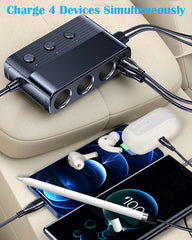 LIHAN QC3.0 fast charging port keeps devices ready during travel.