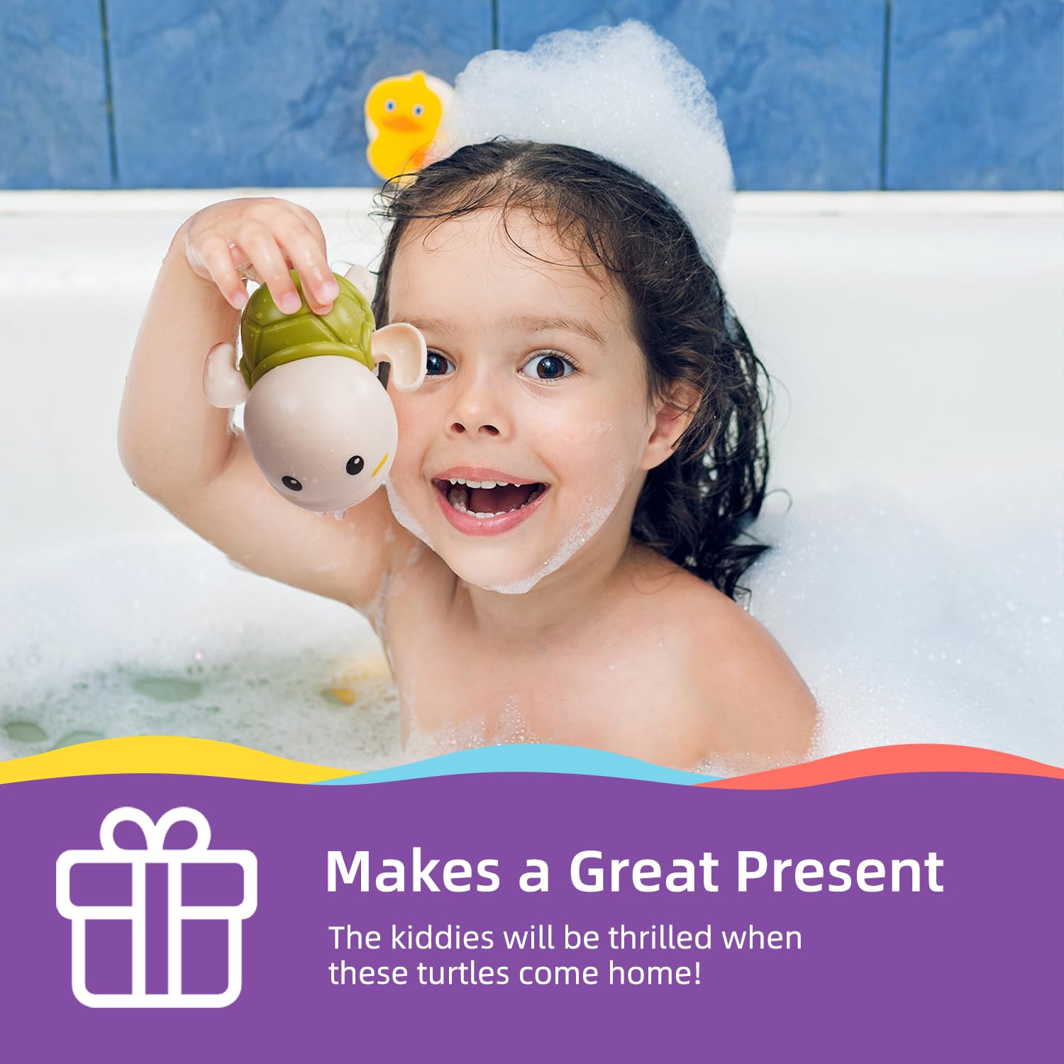 LiKee Likee smooth-edge turtle prioritizes safe snag-free bath play