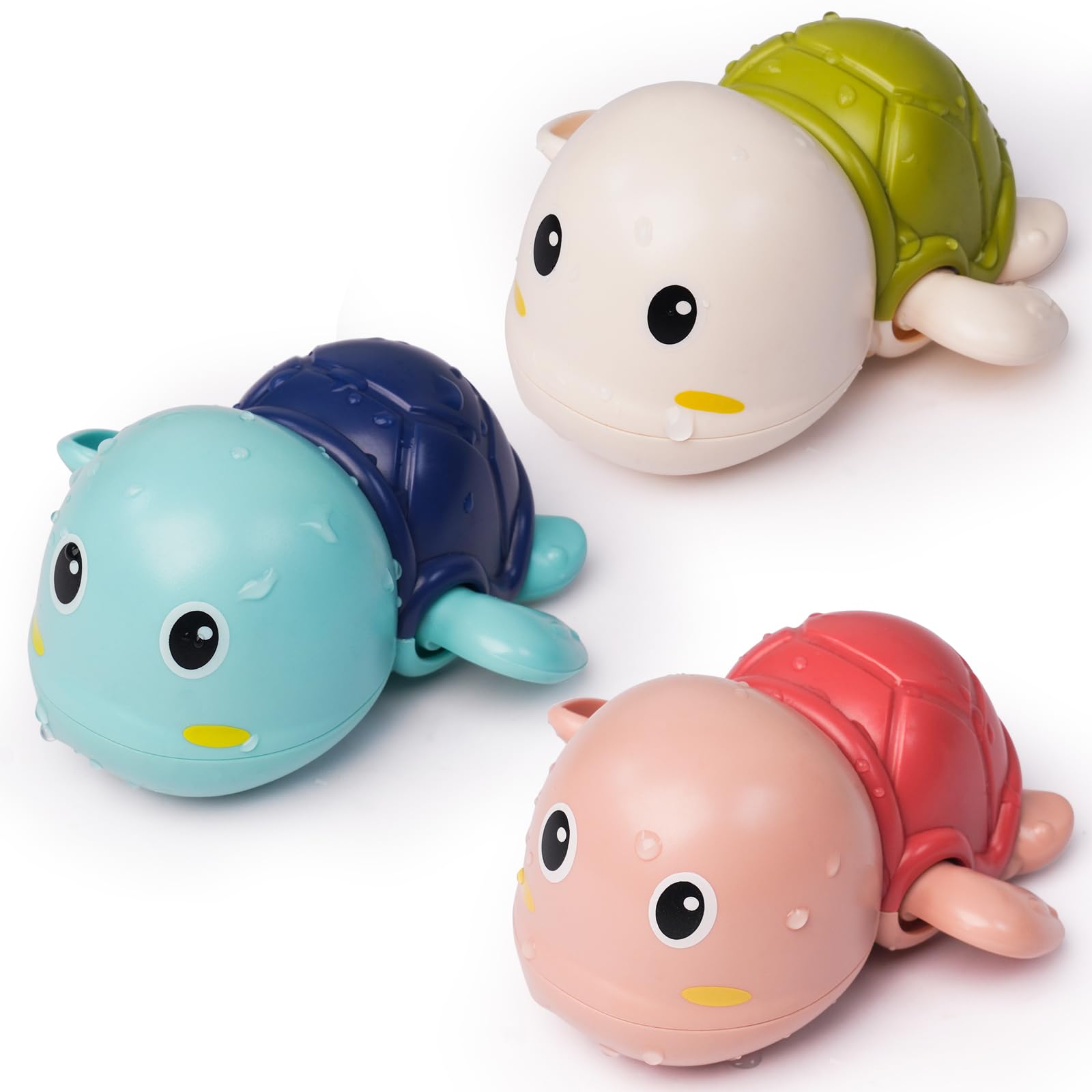 LiKee Likee blue wind-up bath turtle spins in water for engaging bath time