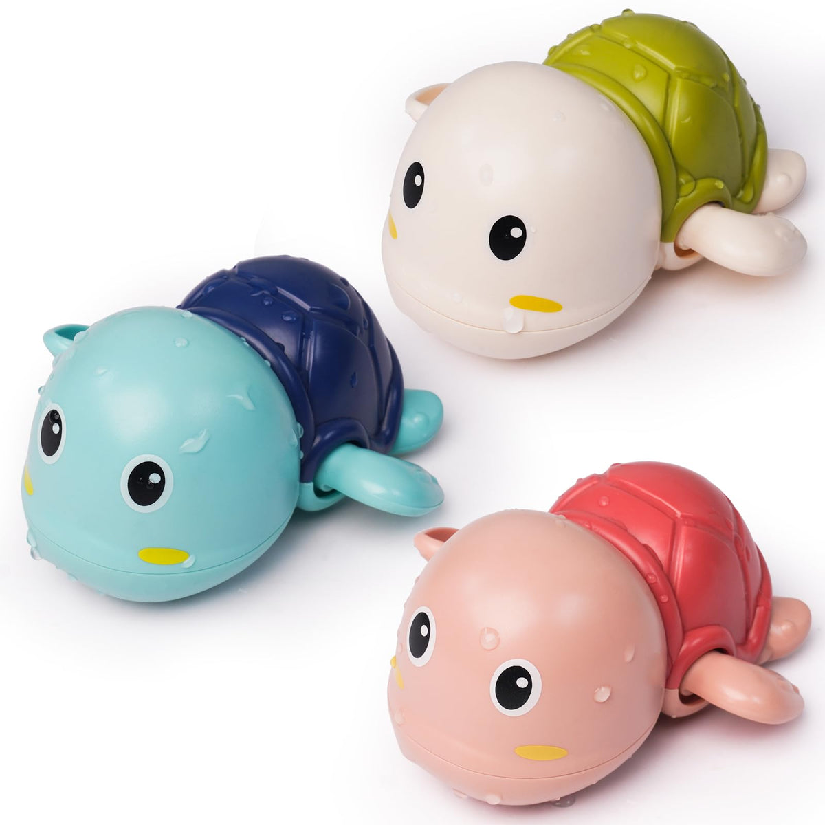 LiKee Likee blue wind-up bath turtle spins in water for engaging bath time