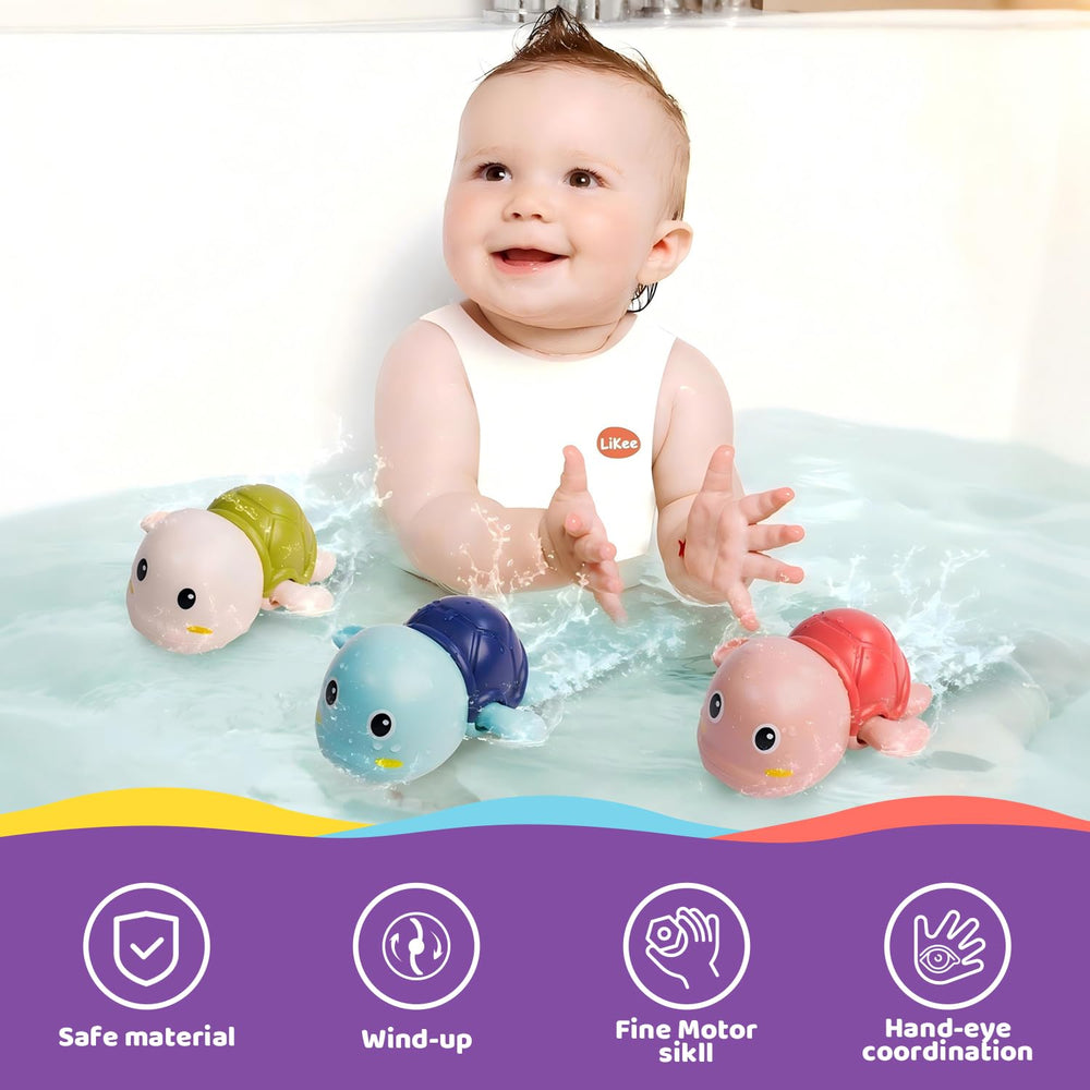 LiKee Likee floating turtles brighten tub or pool time for kids