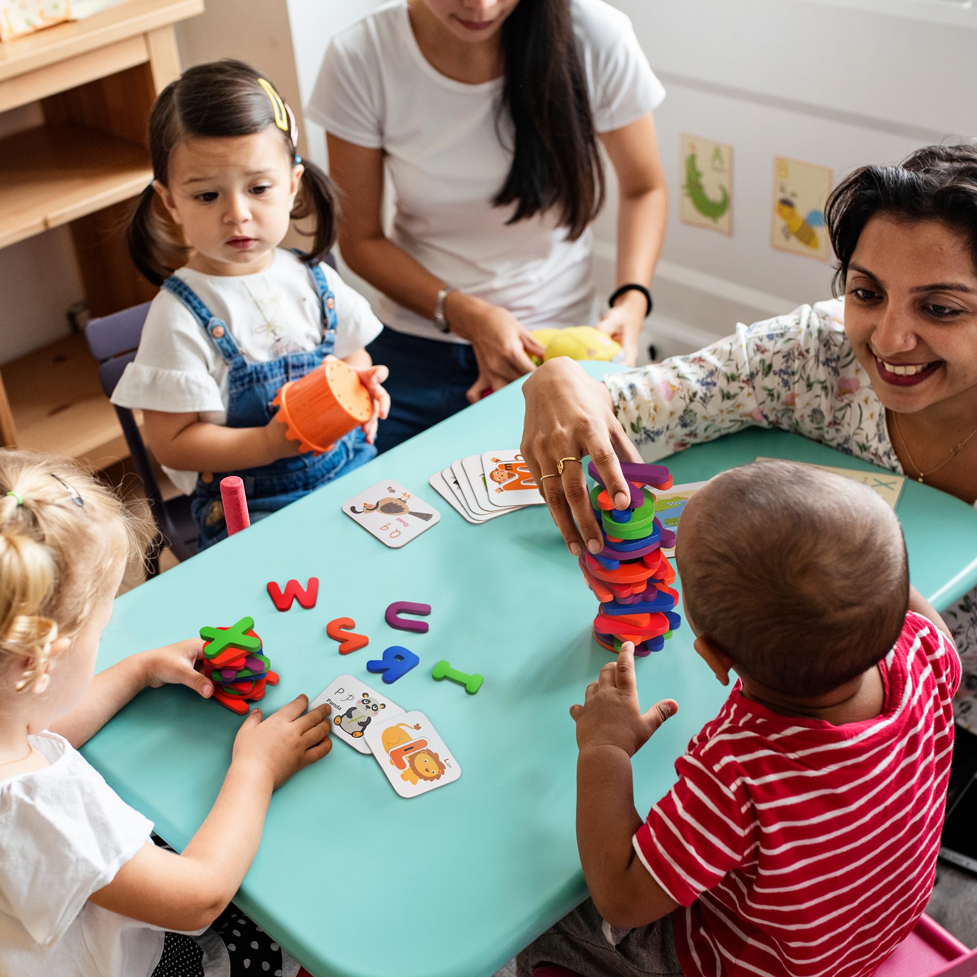 LiKee large, kid-friendly wooden blocks for easy grasp