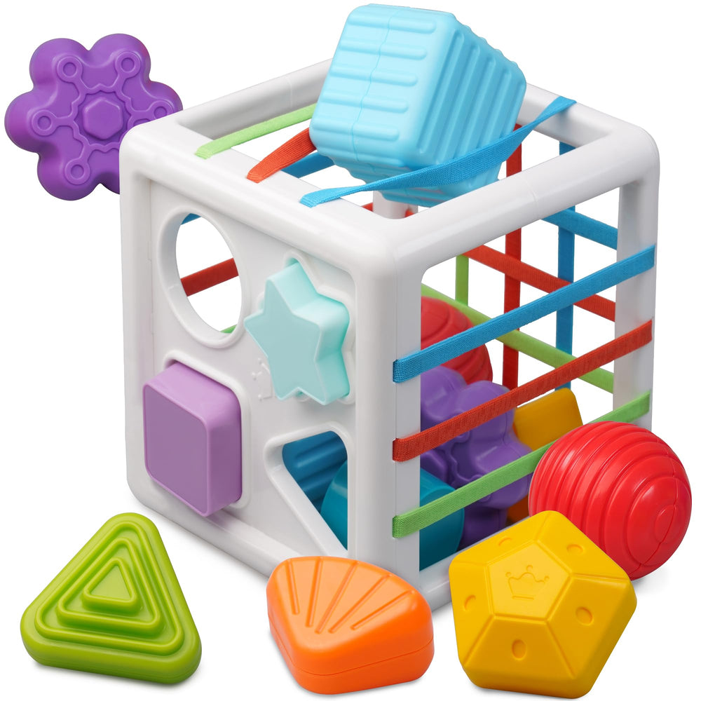 LiKee Shape Sorter toddler using blocks during play promotes focus and patient playtime.