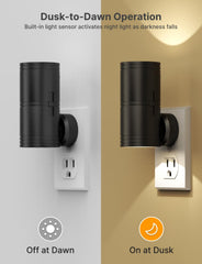 Likelgn 2-pack dusk-to-dawn night light, provides automatic hall illumination.