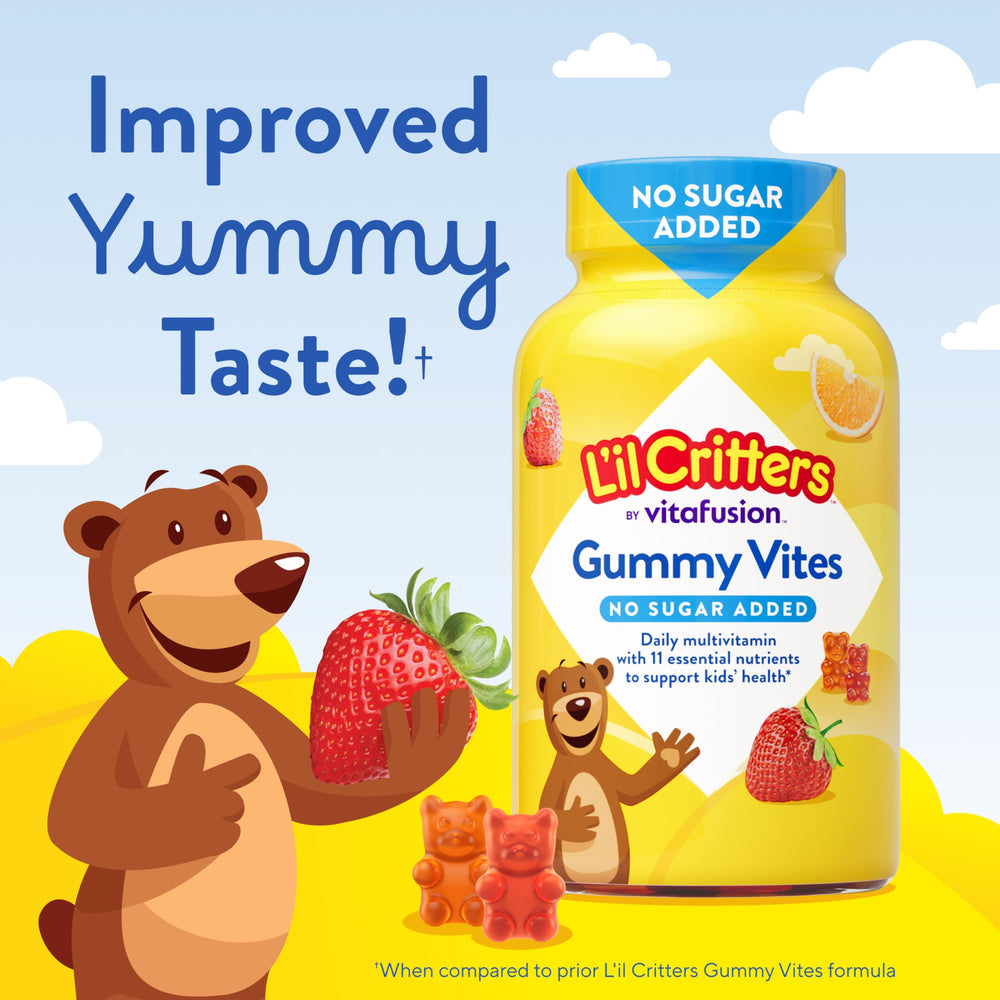 Lil Critters Gummy Vites dairy-free and gluten-free ingredients noted.