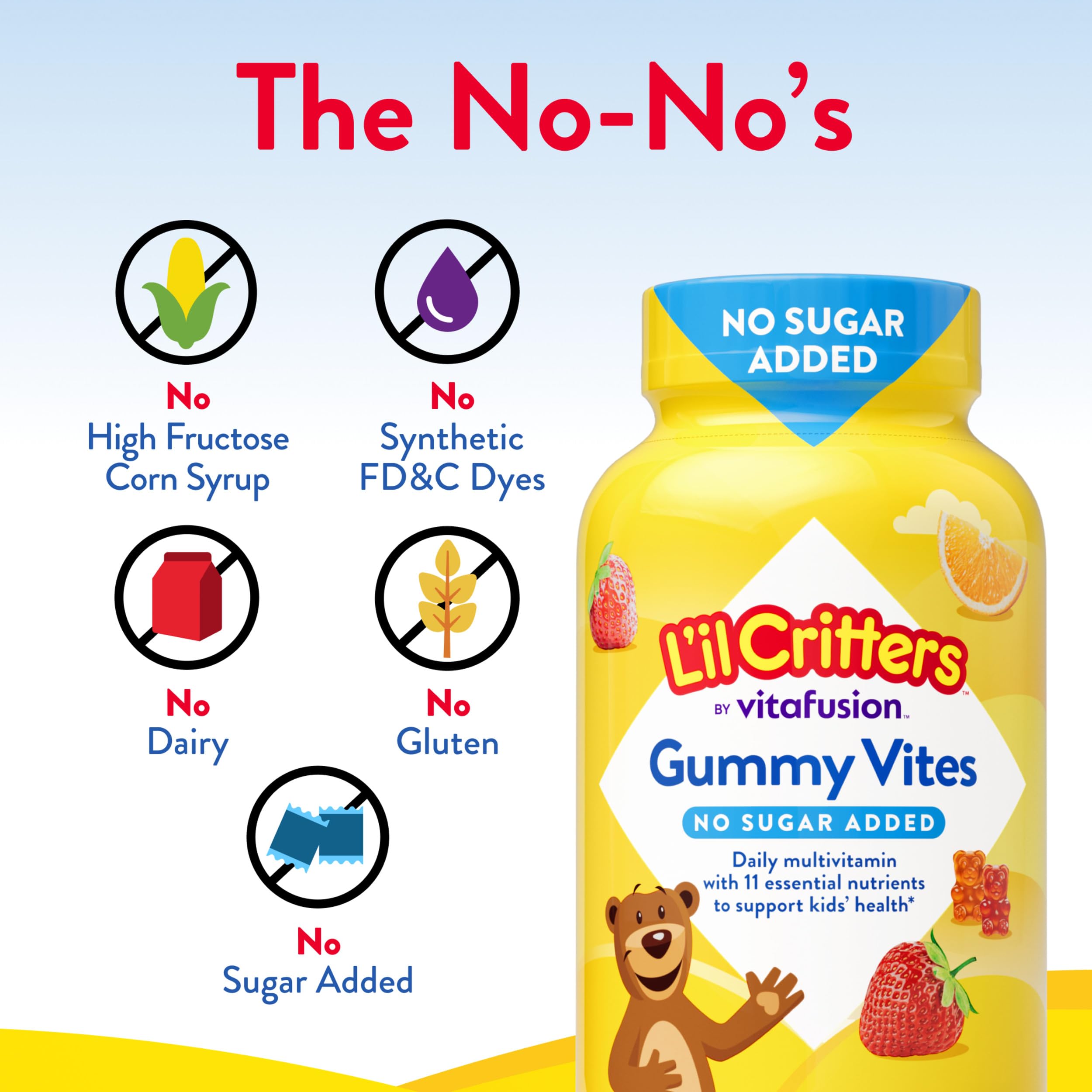 Lil Critters Gummy Vites immune-support vitamins C and D3 shown.