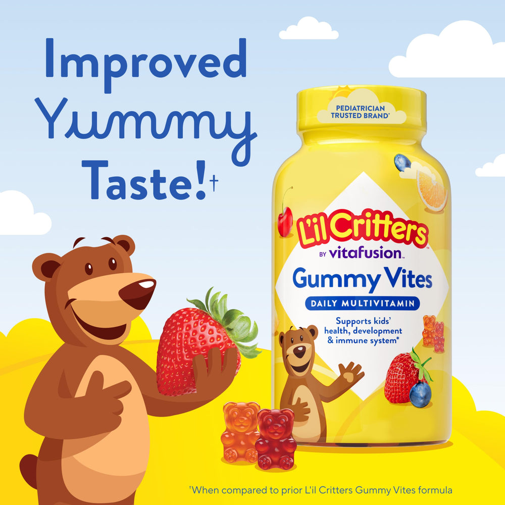 Lil Critters Gummy Vites ingredients chart with no artificial dyes