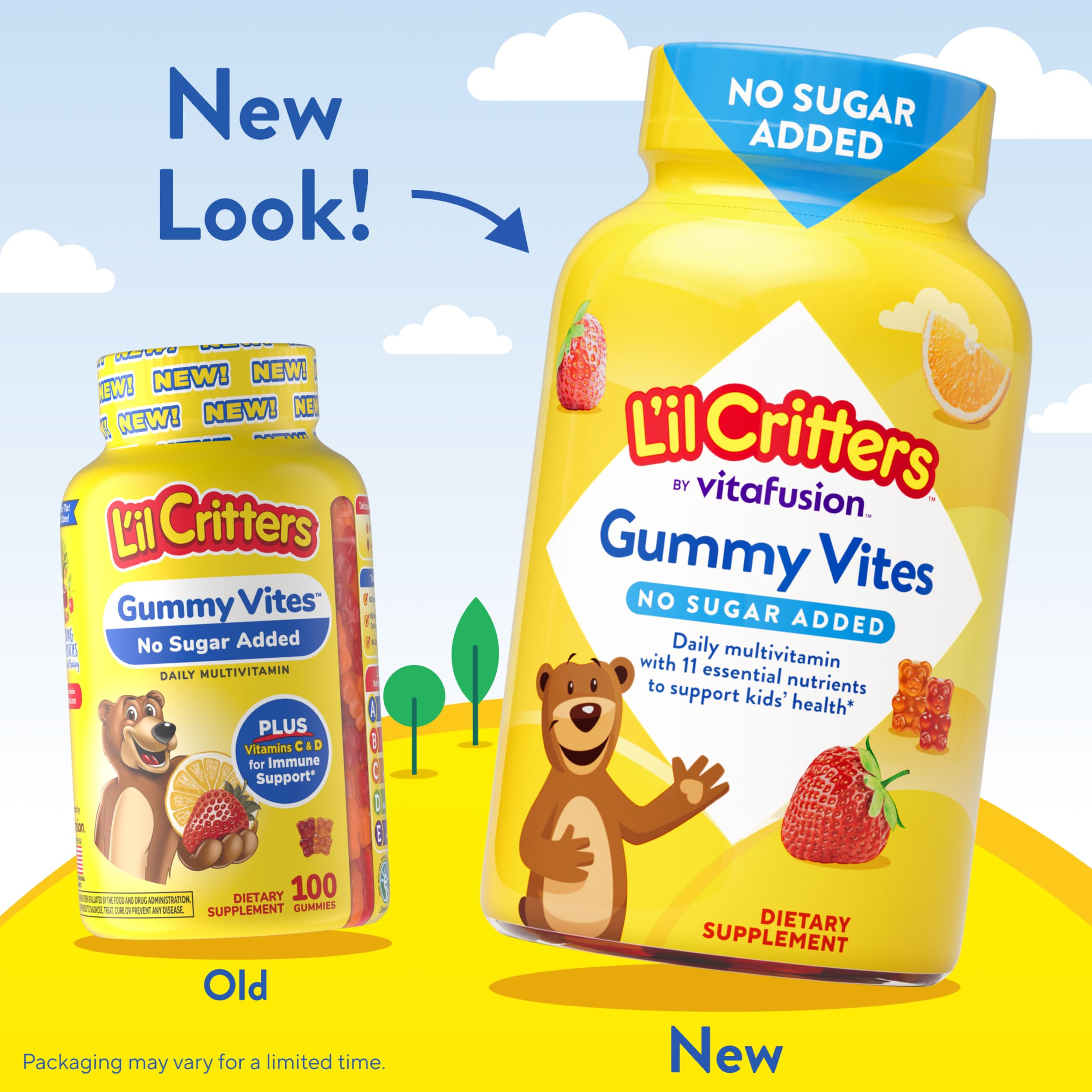 Lil Critters Gummy Vites orange flavor gummies brighten daily routine.