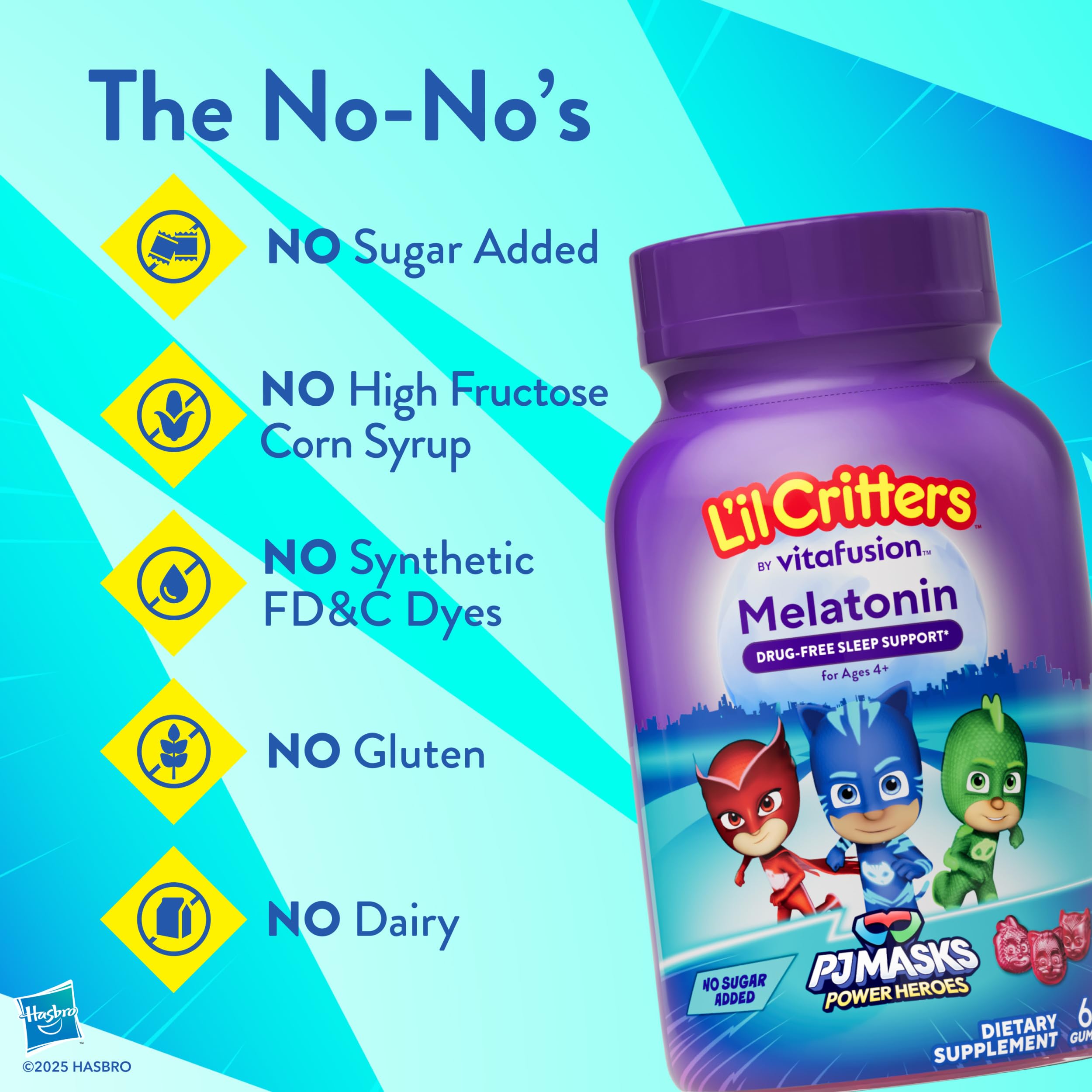 Lil Critters PJ Masks gummies ingredients focus on natural berry flavor