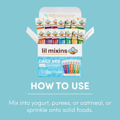 Lil Mixins adding-to-cereal-yogurt demonstrates versatile serving ideas for daily use.