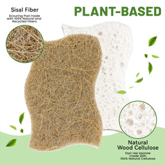 LILAC scratch-free cellulose sponge cleans non-stick cookware without scratches.