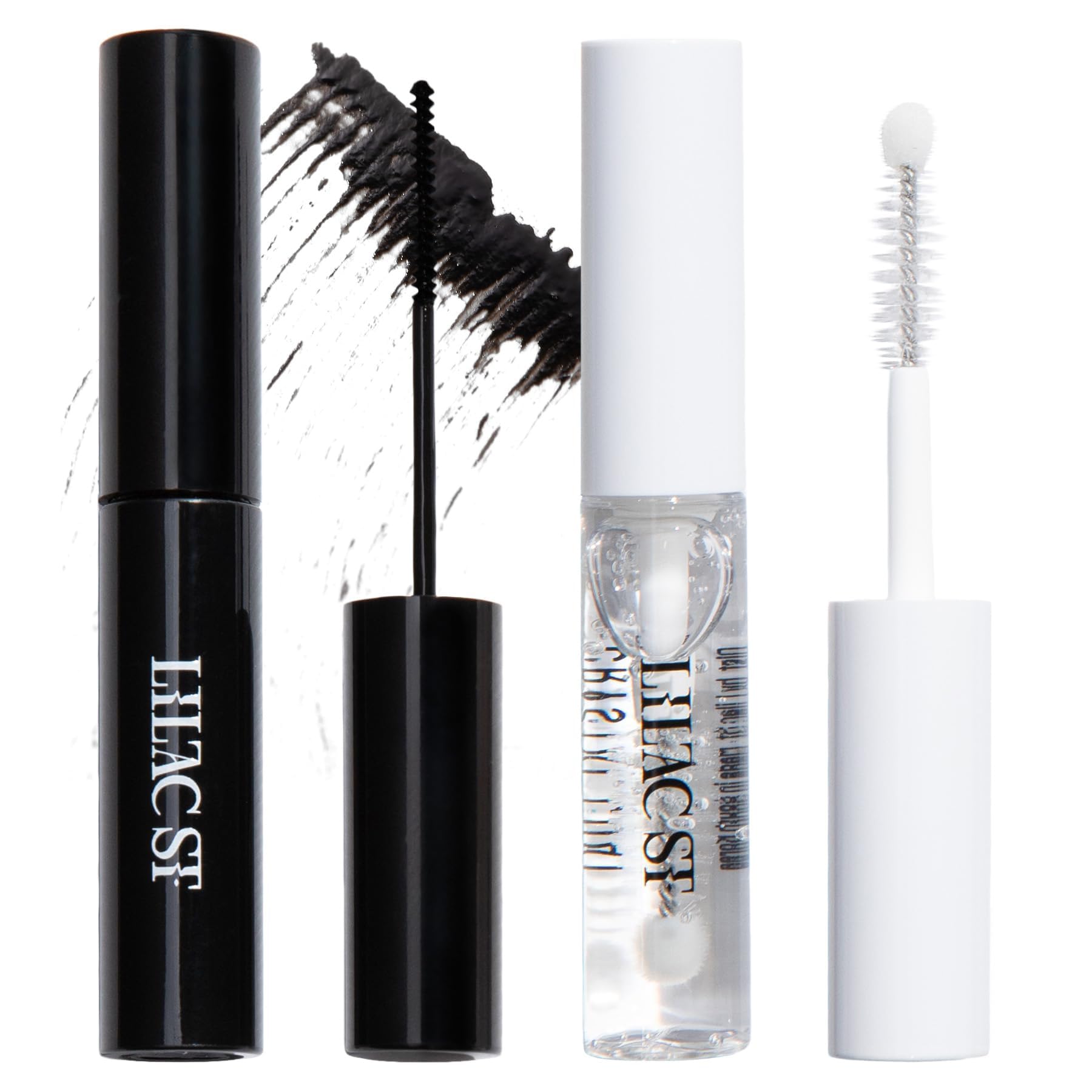 Lilac St Eternal Bond black bottle pour shown for fast-drying lash glue use.