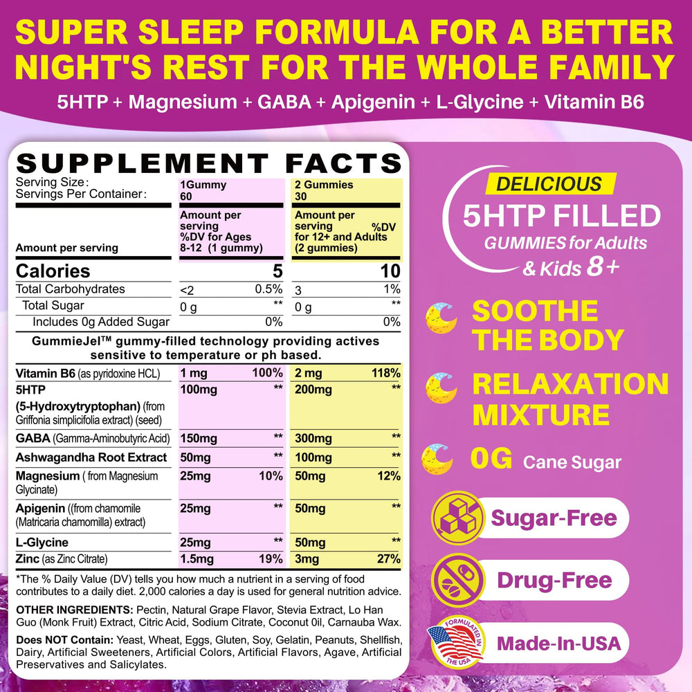 LILICARE 5HTP Gummies closeup: chewy texture and appealing fruit flavor.
