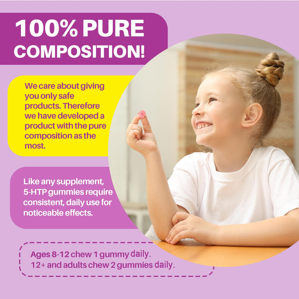 LILICARE 5HTP Gummies product label: premium ingredients in a single bottle.
