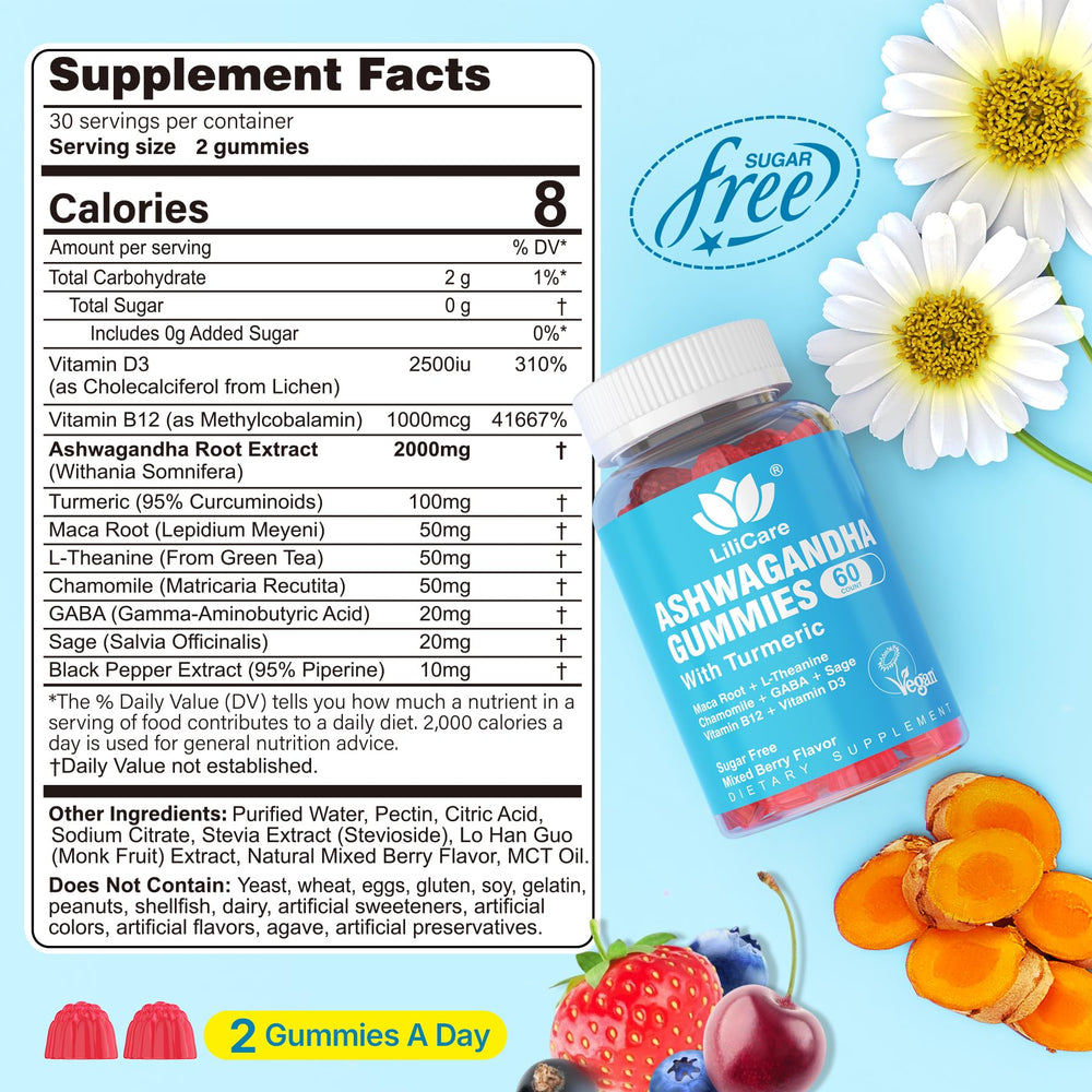 LILICARE packaging front shows vegan, sugar-free formula.
