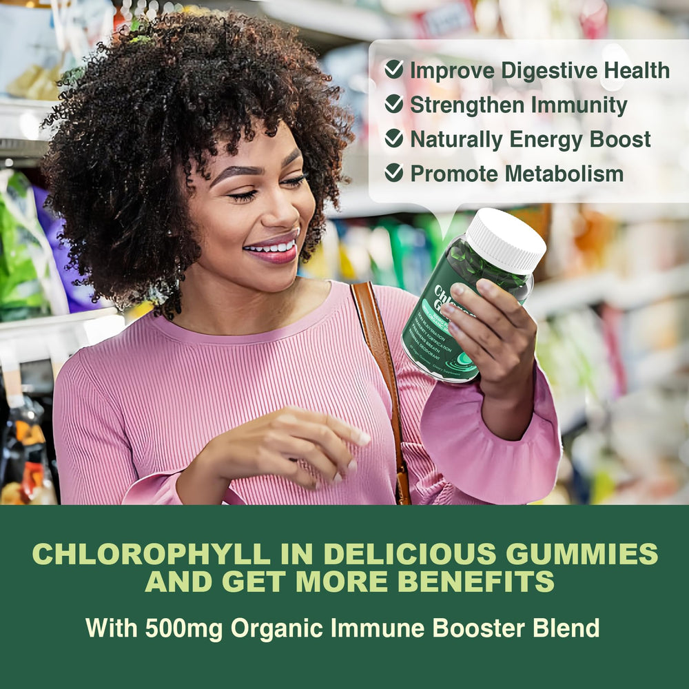 LILICARE Chlorophyll Gummies apple cider vinegar detail conveys detox-friendly refreshment in a convenient chew.