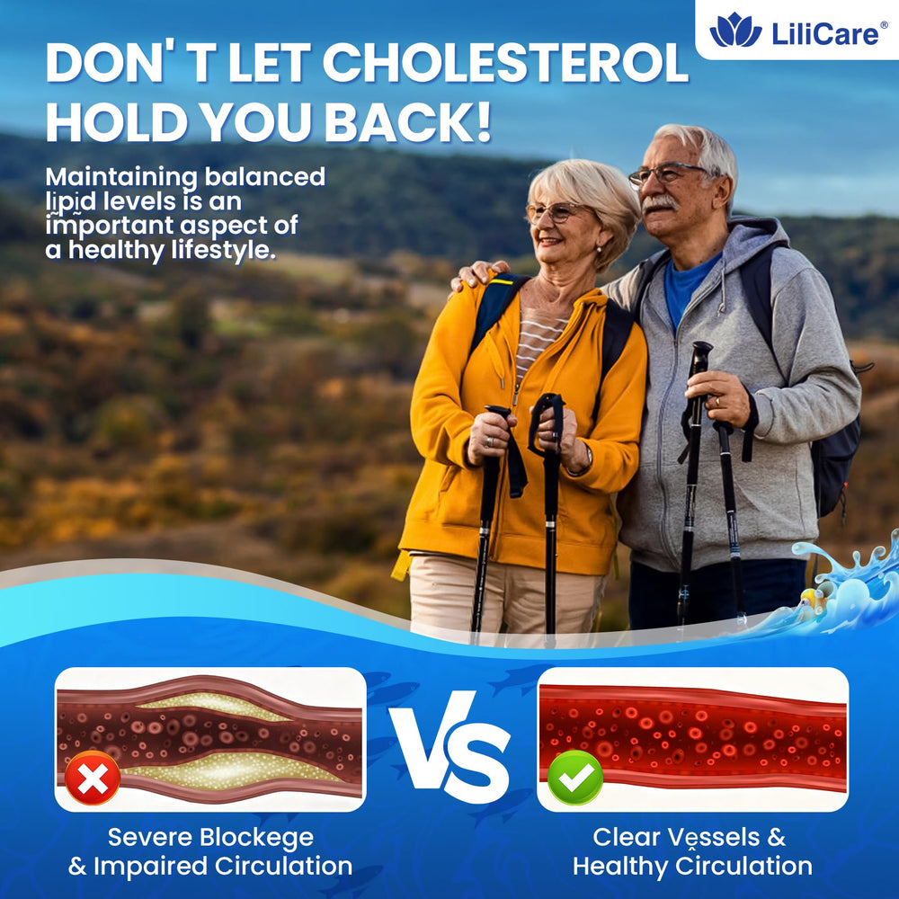 LILICARE packaging display highlighting wild-caught fish oil source.