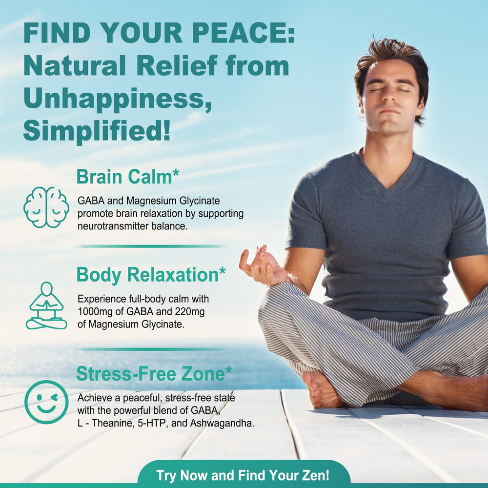 LILICARE GABA ingredients featuring L-Theanine and magnesium for balanced calm