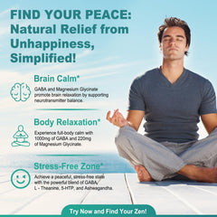 LILICARE GABA ingredients featuring L-Theanine and magnesium for balanced calm