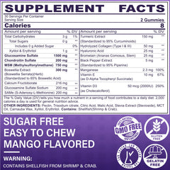 LILICARE gummies label closeup highlights mango flavor and sugar-free formulation
