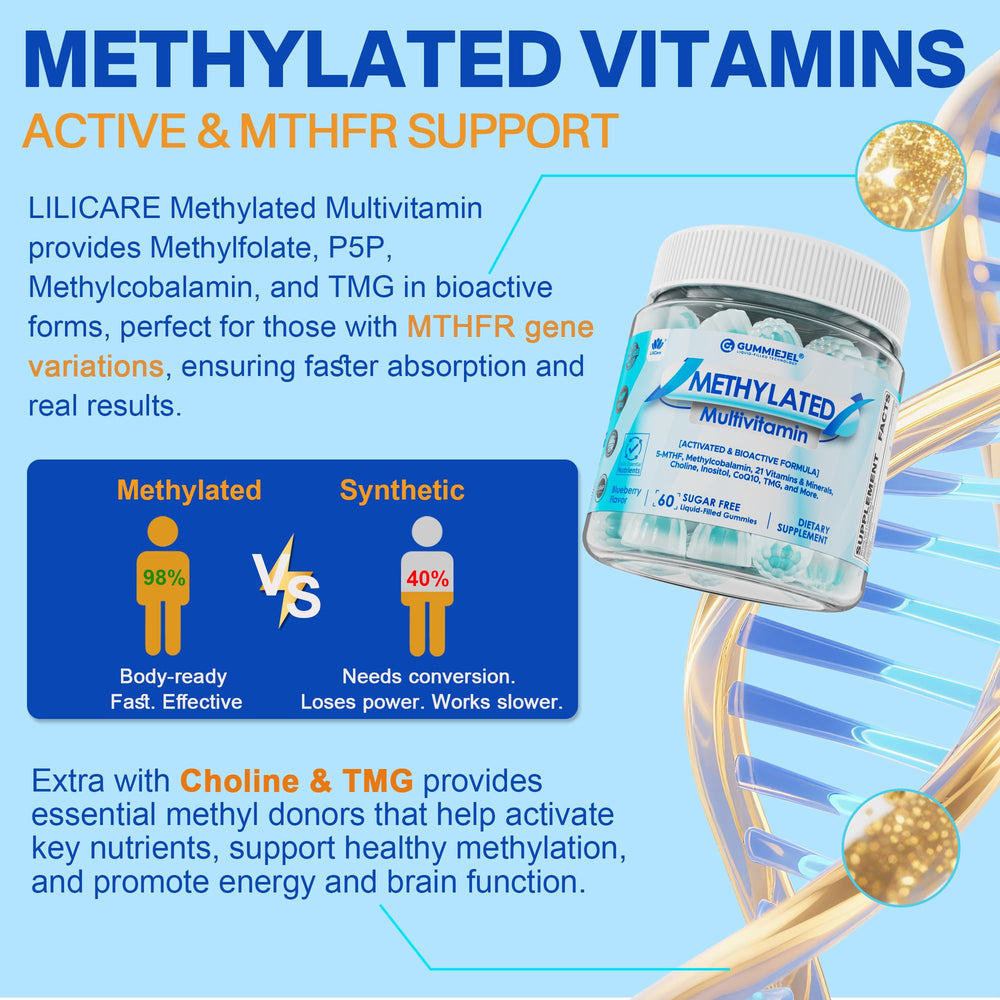 LILICARE greens blend with spirulina and chlorella for vitality.