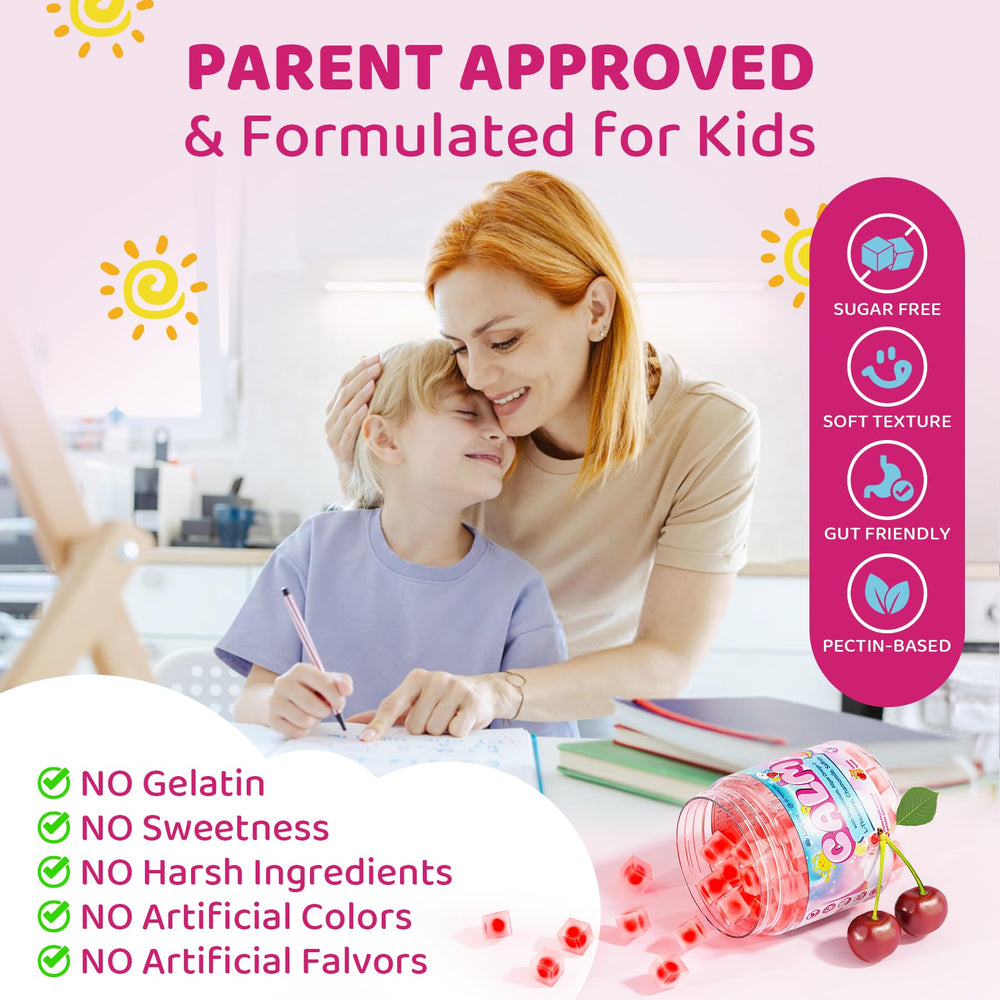 LILICARE Kids Calm omega3-bottle emphasizes DHA and EPA benefits.