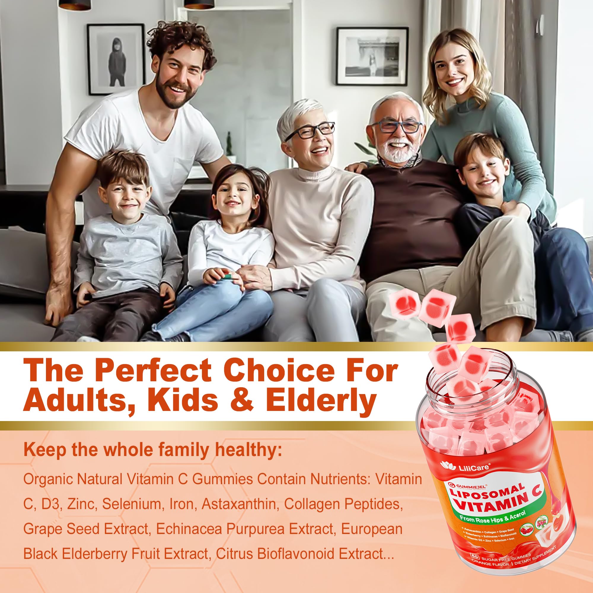 LILICARE freeze-dried technology preserves vitamin C stability in gummies.