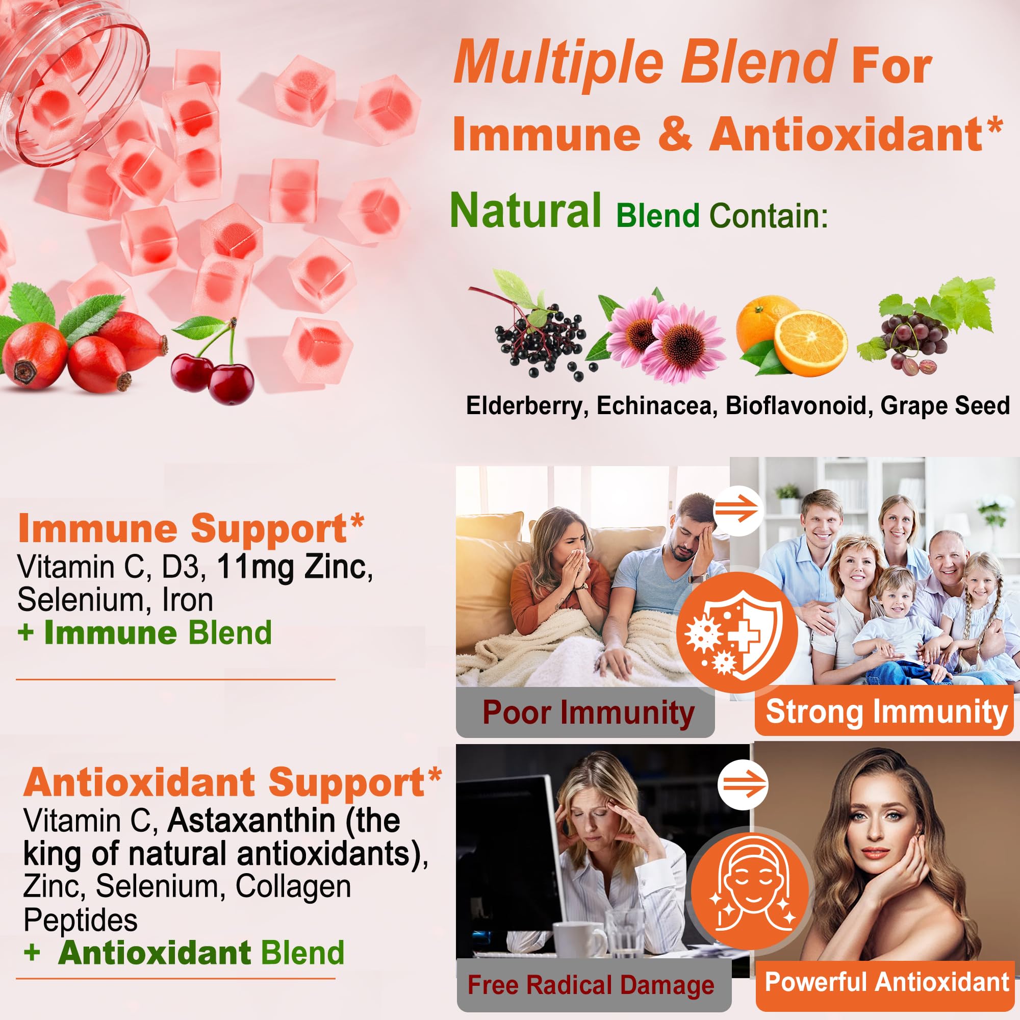 LILICARE sugar-free, gelatin-free orange-flavored vitamin C gummies.