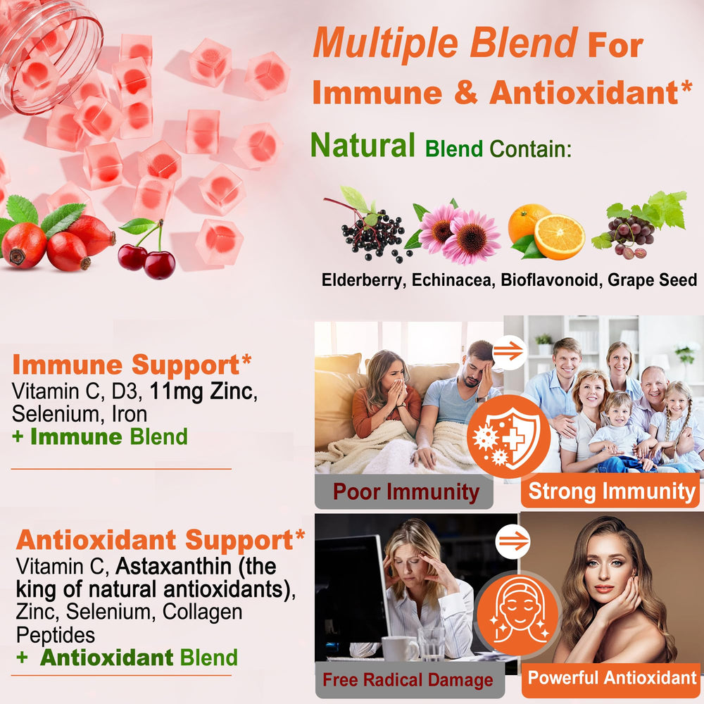 LILICARE sugar-free, gelatin-free orange-flavored vitamin C gummies.