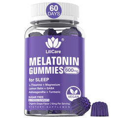 LILICARE Melatonin Gummies bottle front view showcasing the sleep-support formula.