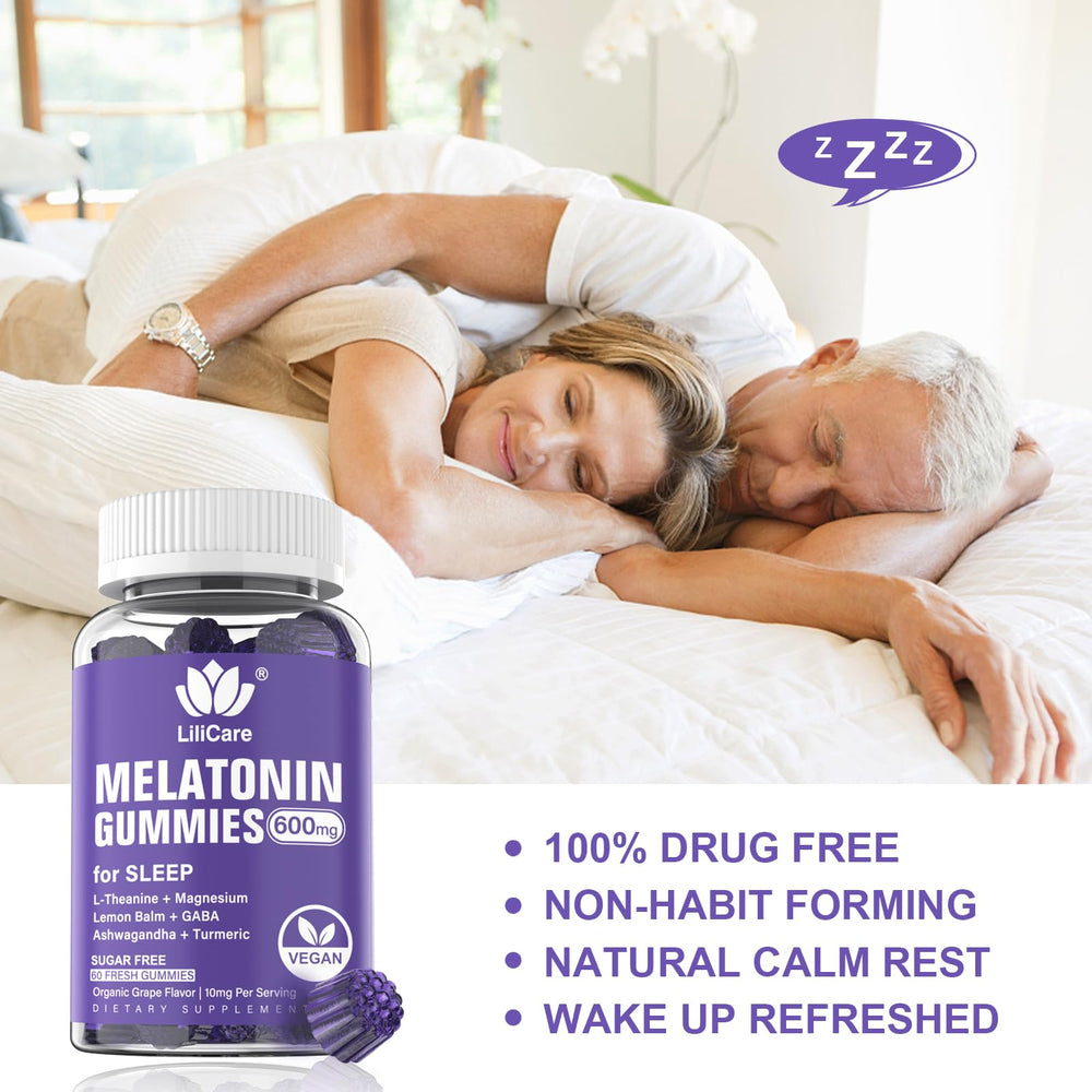 A nightly routine with LILICARE Melatonin Gummies for calm, rested evenings.