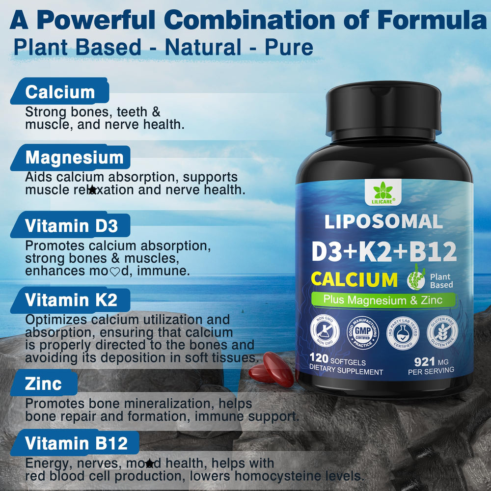 LILICARE natural minerals graphic focusing on calcium magnesium zinc