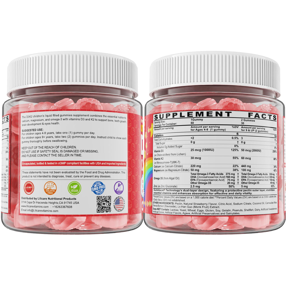 LILICARE teens bone and teeth health gummy supporting growth