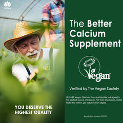 LILICARE vegan certification badge on packaging indicating clean, plant-based nutrition