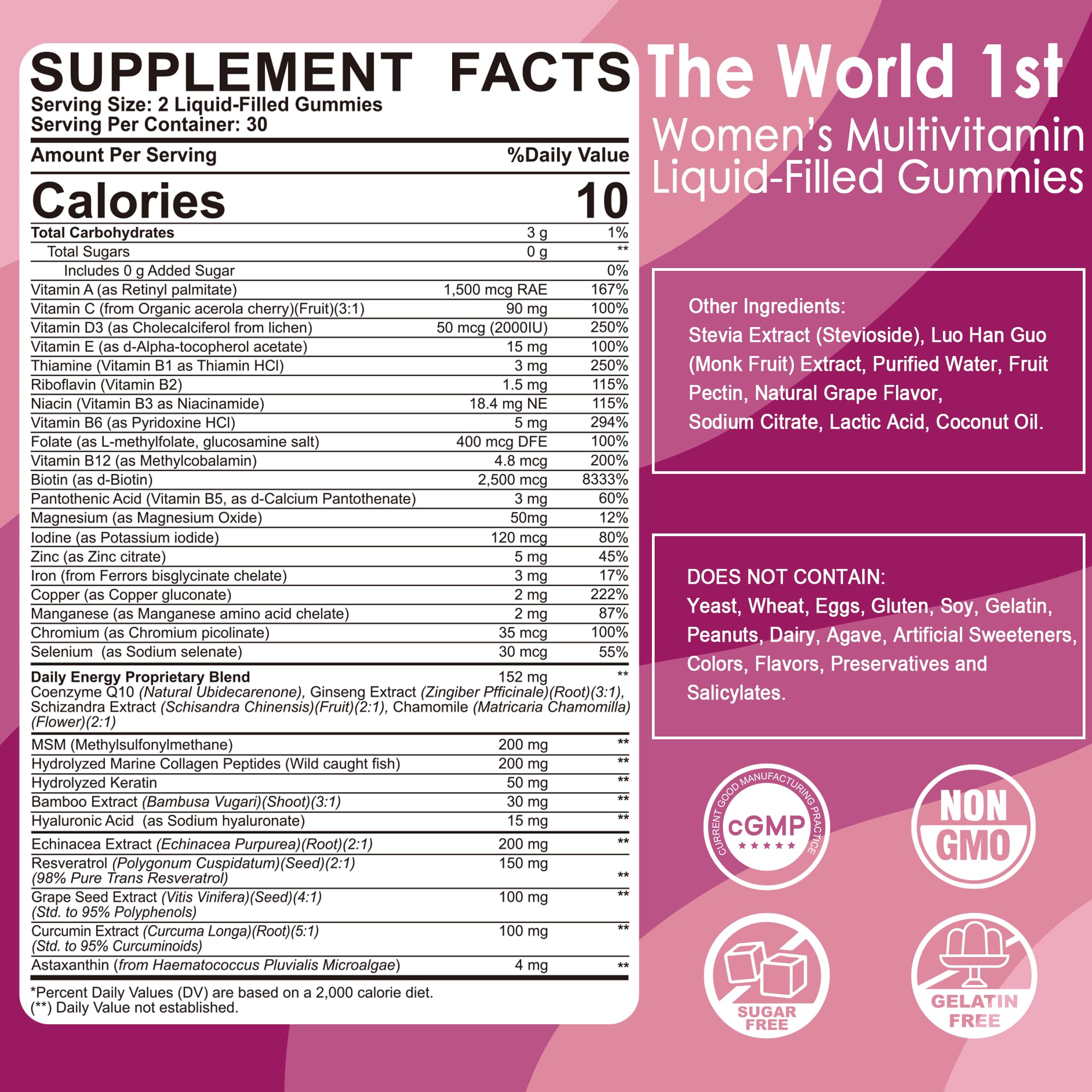 LILICARE Gummy bottle pour shot for on-the-go nutrition.