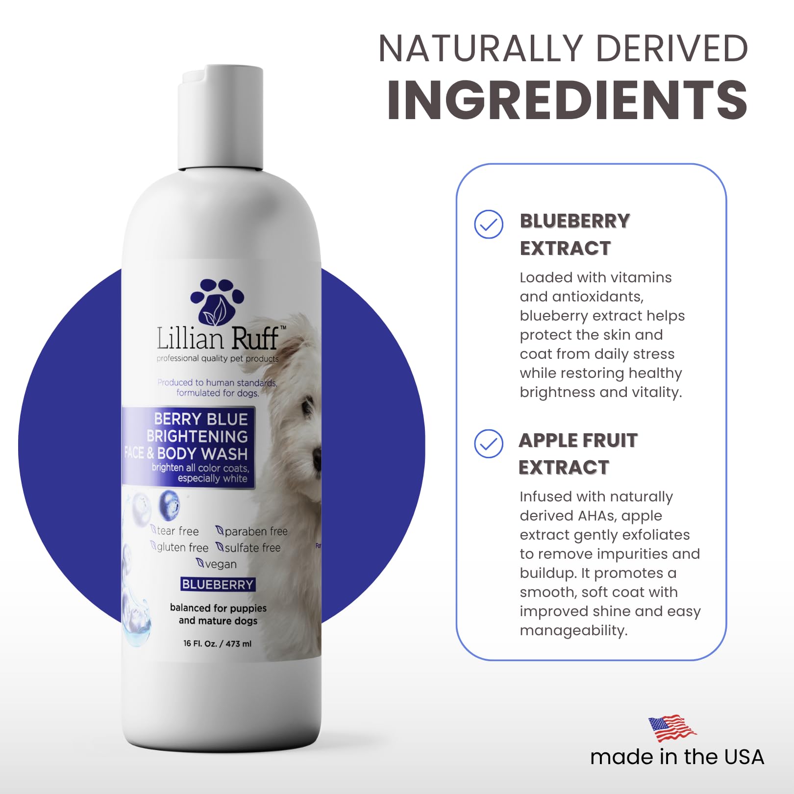 Lillian Ruff Berry Blue formula with natural blueberry extract aroma.