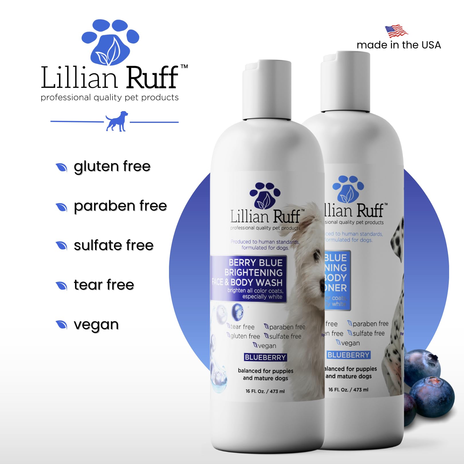 Lillian Ruff PRO professional-use icon reflects trust from vets and groomers.