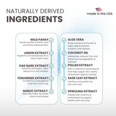Lillian Ruff dry shampoo close-up highlights USA-made, pH-balanced formula.