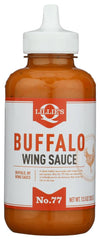 Lillie's Q Buffalo Wing Sauce bottle front view, ideal for wings and dips