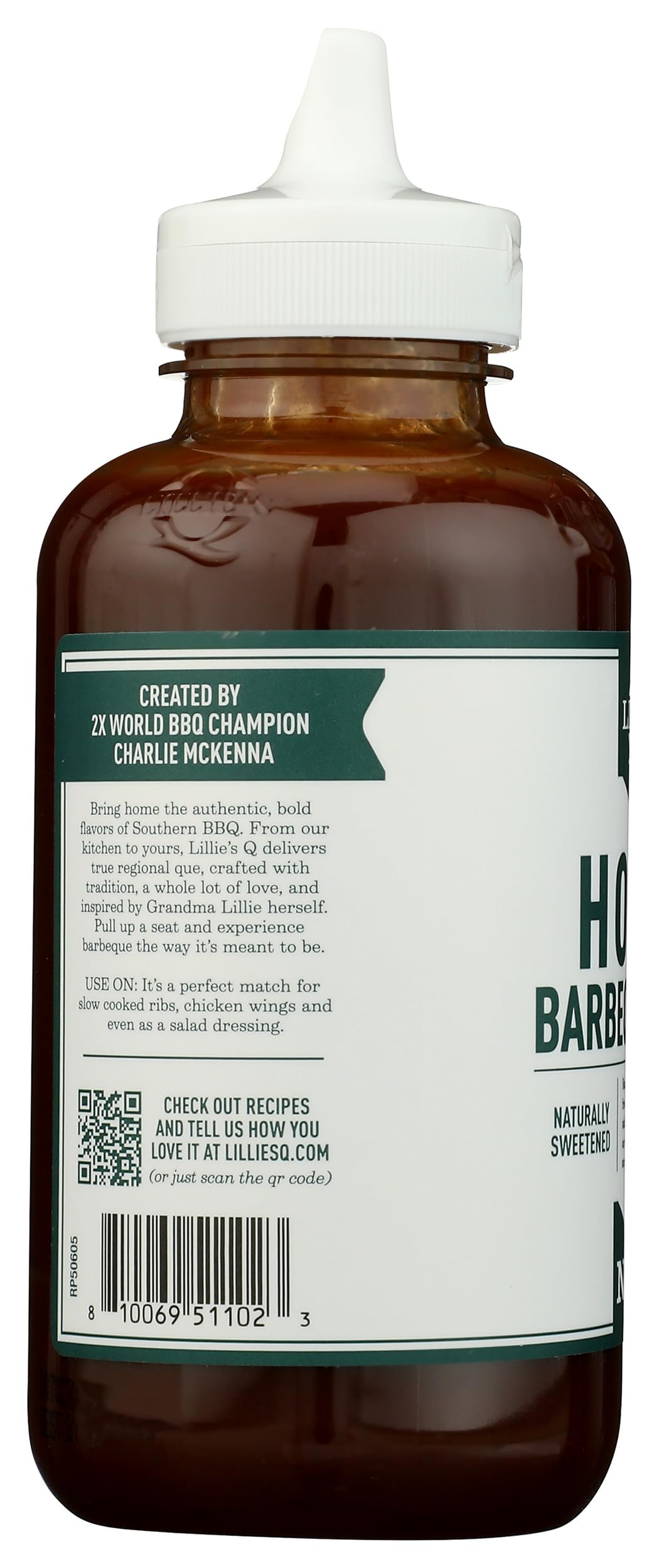 Lillie's Q Honey Barbeque Sauce no HFCS supports clean flavor.
