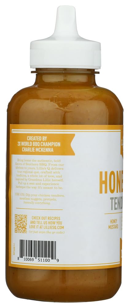 Lillie's Q Honey Gold Tender Sauce gluten-free formula for safe snacking.