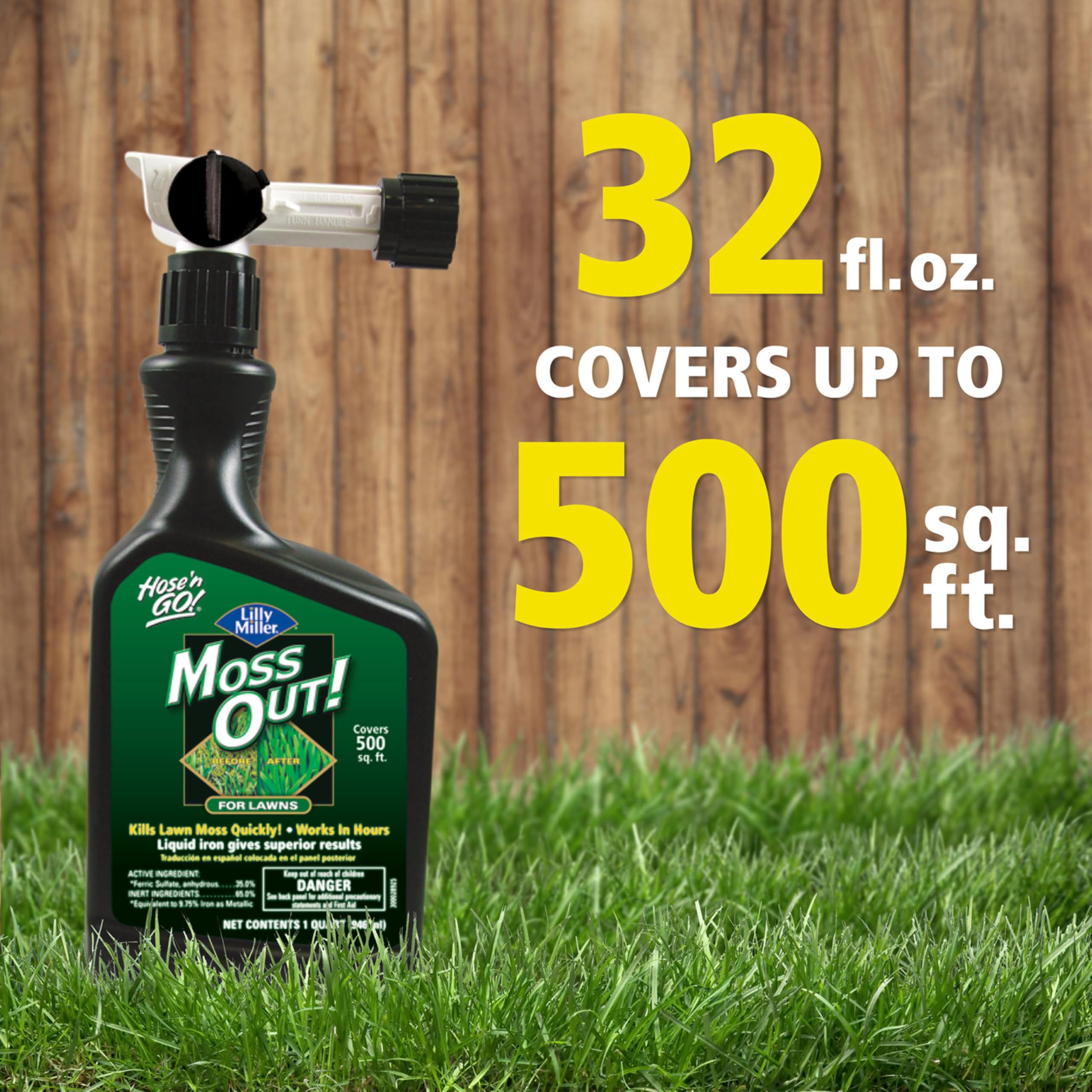Moss Out works on turf lawns for a fast, visible improvement.