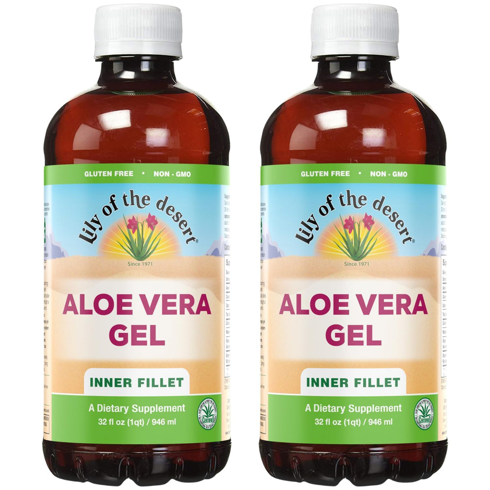 Lily Of The Desert Aloe inner fillet juice bottle ready to sip for daily wellness