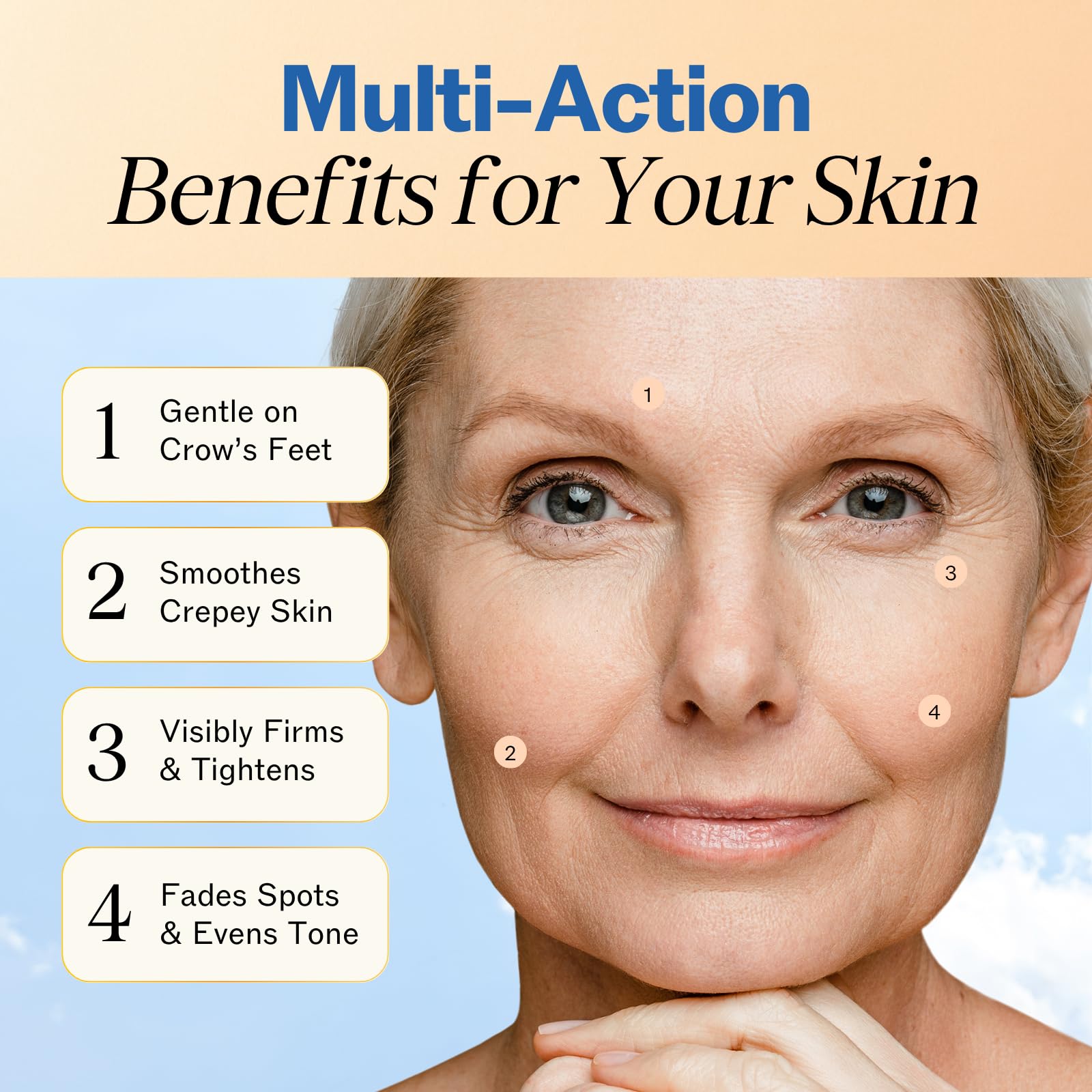 Applying LilyAna Retinol Cream to the neck for gentle anti-aging support.